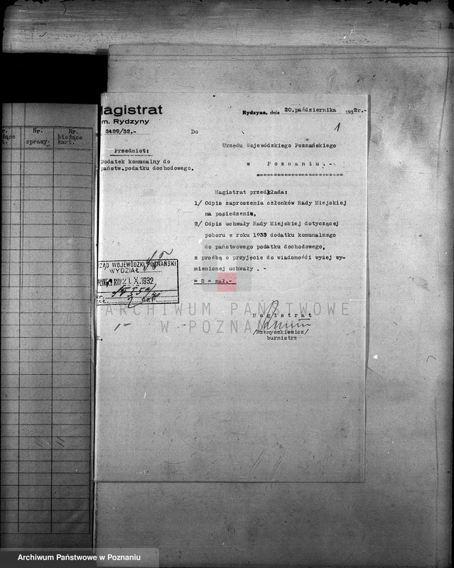 Obraz 5 z jednostki "Daniny Komunalne miasta Rydzyny"