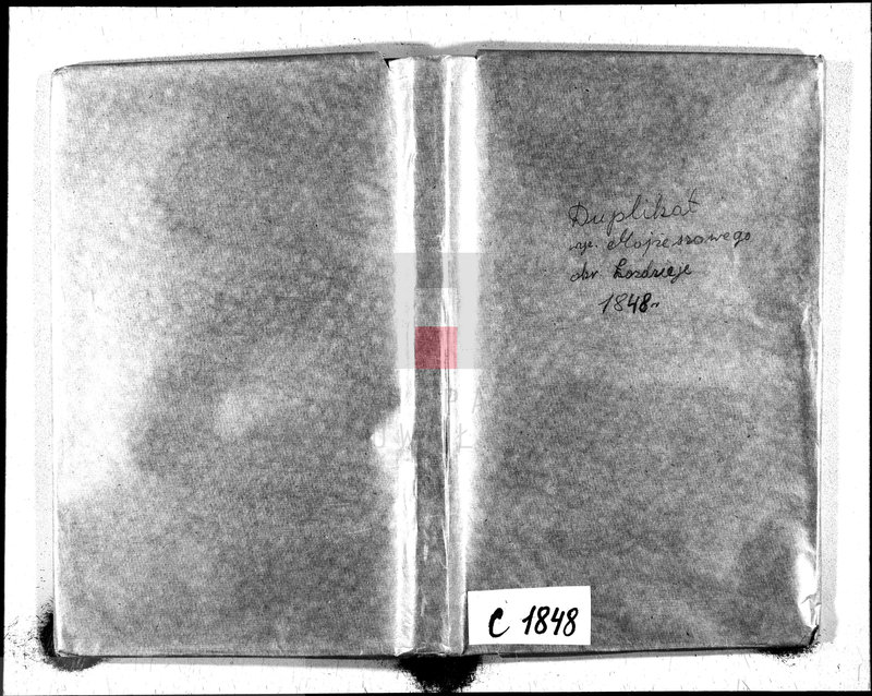 image.from.unit.number "Duplikat Urodzonych, Zaślubionych i Umarłych w roku 1848 Okręgu Łoździejskiego Wyznania Mojżeszowego"