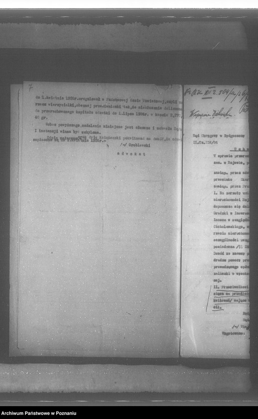 Obraz 11 z jednostki "Przerachowanie hipoteki ciążącej na nieruchomości Rojewo karta 77 Franciszek Zieliński"