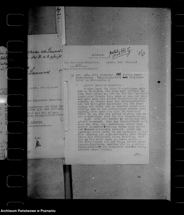 Obraz 20 z jednostki "Korespondencja z powołanymi do wojska pracownikami urzędu namiestnika"