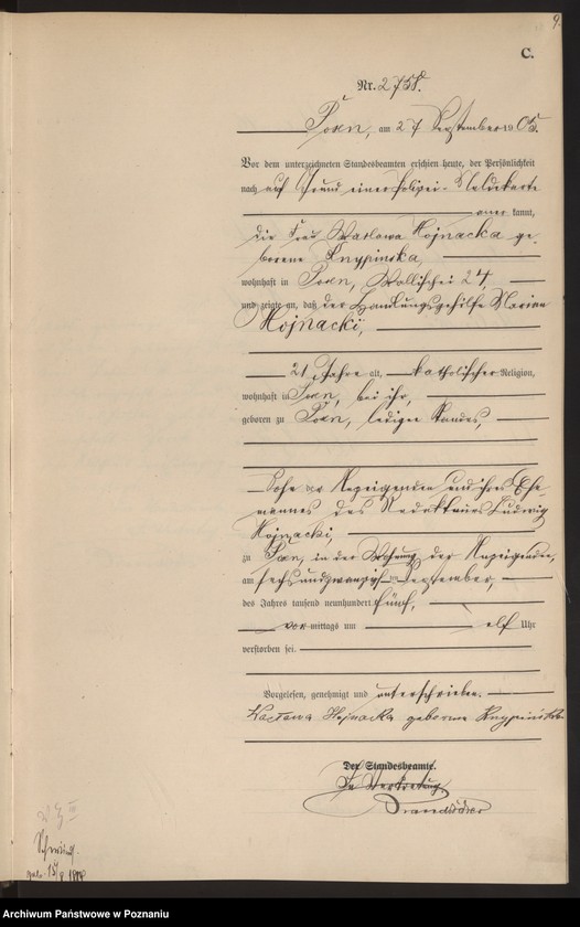 Obraz 11 z jednostki "Księga miejscowa zgonów tom VI"