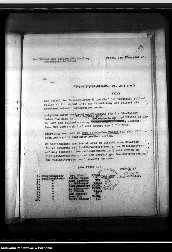 Obraz 17 z jednostki "Stadtwacht - 2. Zug. Allgemeines"