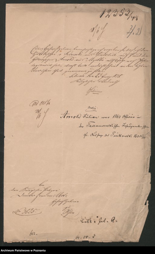 Obraz 6 z jednostki "A. betr. die Auskunft über Inländer Lit. A"