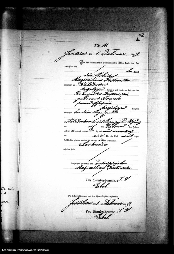 Obraz 16 z jednostki "Księga urodzeń"