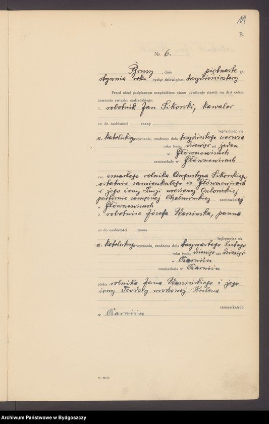 image.from.unit.number "Akta małżeństw - pierwopis nr 1-71"