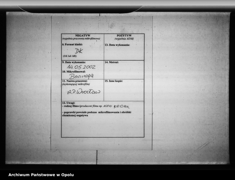 Obraz 3 z jednostki "Acta des Magistrats zu Oppeln betreffend Aufnahme und Einsendung der städtischen Tabellen von der Stadt Oppeln"