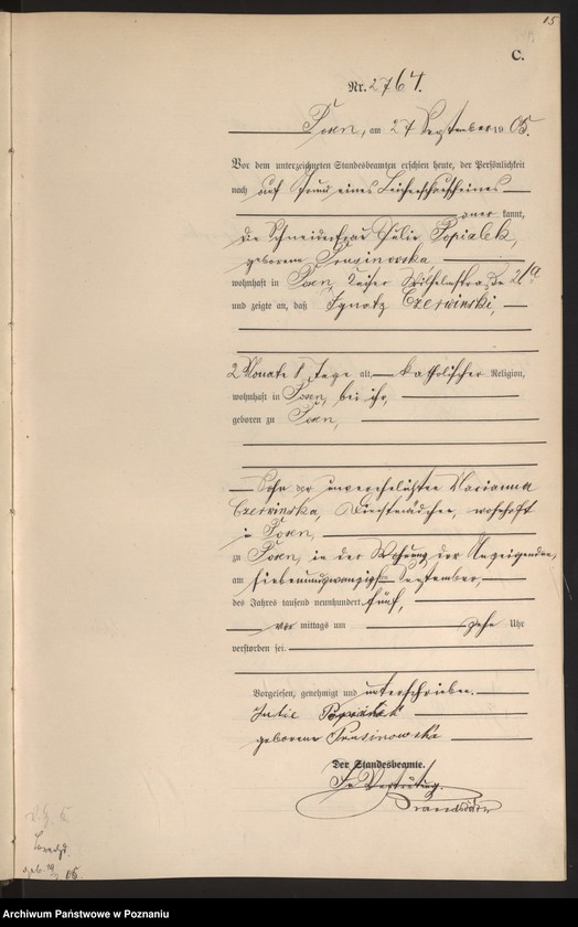 Obraz 17 z jednostki "Księga miejscowa zgonów tom VI"