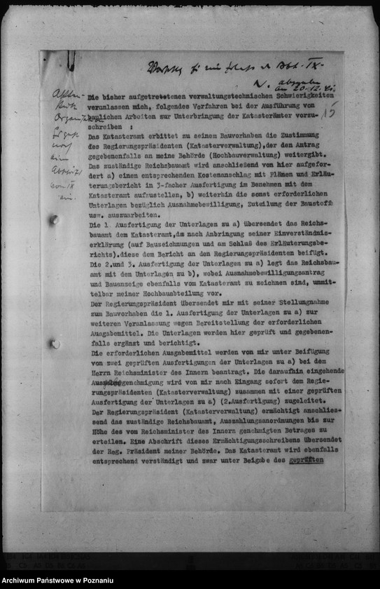 Obraz 19 z jednostki "Unterbringung der Katasterämter"