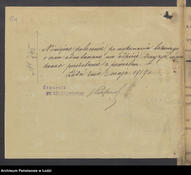 Obraz 16 z jednostki "Fiszel Zelwer i Moszek Bornstein - sprzedaż towarów manufakturowych"