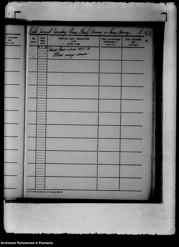 Obraz 19 z jednostki "Spisy spraw Wydziału Społeczno-Politycznego"