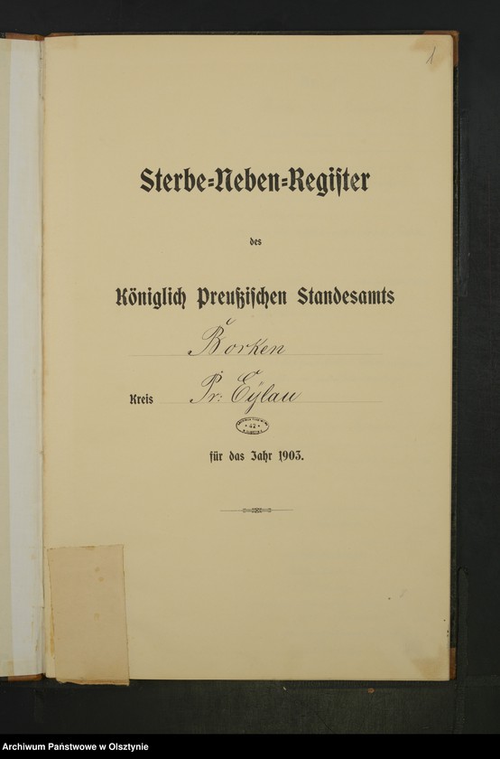 image.from.unit.number "Sterbe-Neben-Register Nr 1 - 25"