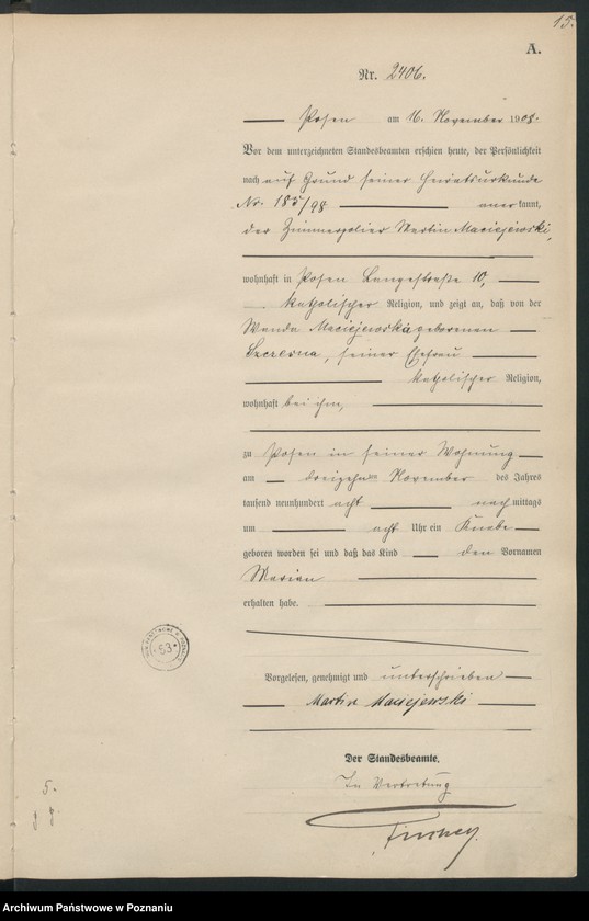 image.from.unit.number "Księga miejscowa urodzeń tom V [Rejestr główny urodzeń]"