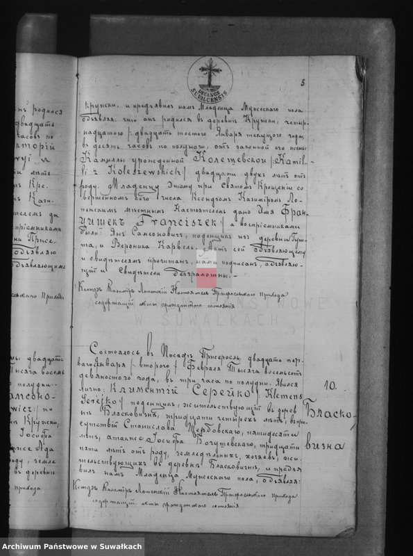 image.from.unit.number "Księga urodzeń, małżeństw i zejścia 1890 r. Przerośl"