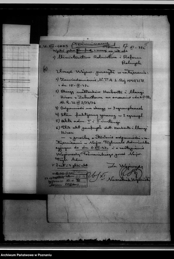 Obraz 9 z jednostki "Herbert i Maria Kisonowie Skarga do N.T.A. na decyzję Wojewody Poznańskiego z dnia 6.II.1937 r. odmowa na przewłaszczenie"