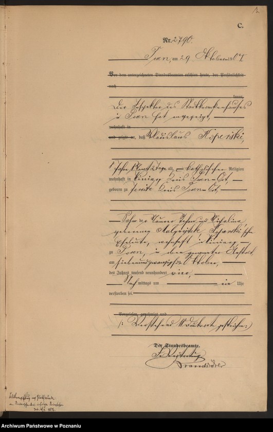 Obraz 5 z jednostki "Księga miejscowa zgonów tom VI"