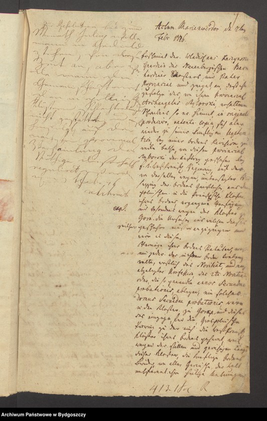 image.from.unit.number "Acta die Verfassung des Bernhardiner Klosters zu Gorcka betr./ enthält auch Abschrift der Gründungs Urkunde"