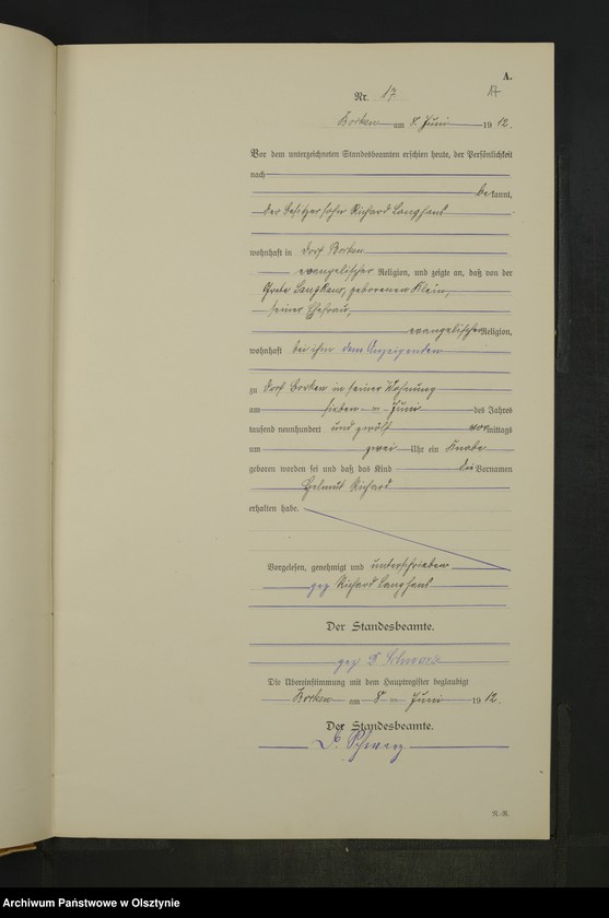 image.from.unit.number "Geburts-Neben-Register Nr 1 - 28 [Księga urodzeń wtóropis]"
