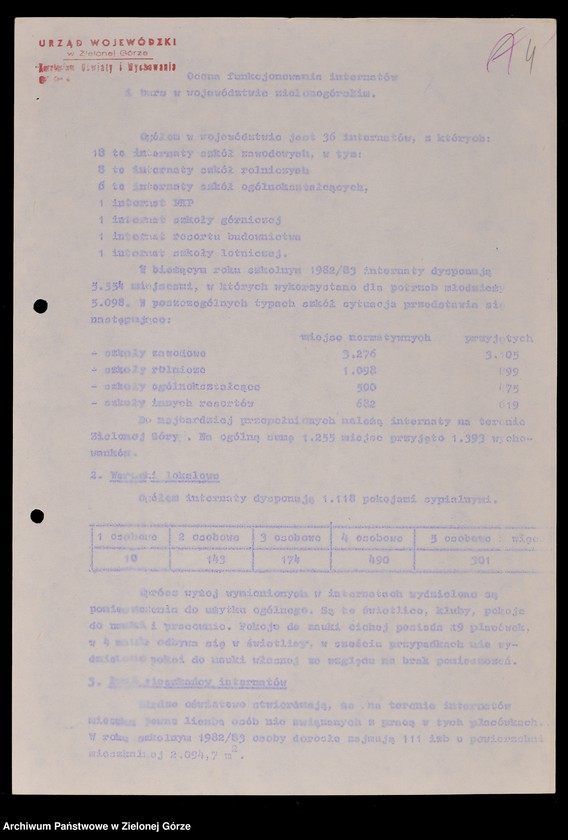 image.from.unit.number "Protokóły z posiedzeń Komisji Wychowania i Oświaty Wojewódzkiej Rady Narodowej w Zielonej Górze; Nr 18 - 24"