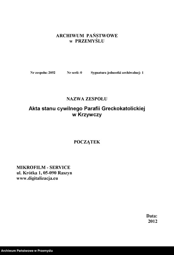 image.from.unit.number "[Księga urodzeń - wieś Krzywcza]"