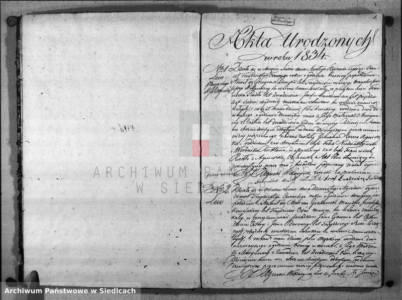 Obraz z jednostki "Akta urodzin, małżeństw, zgonów"