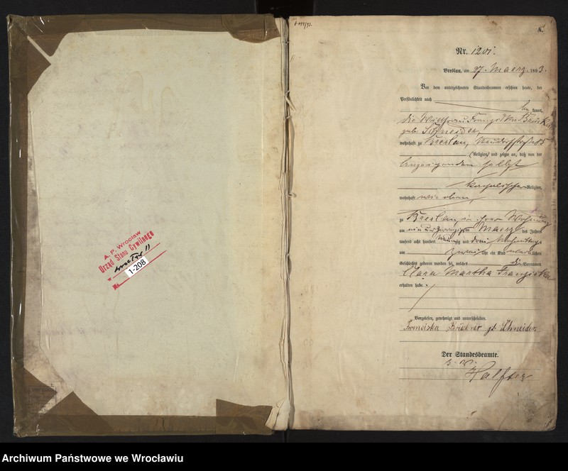 image.from.unit.number "Geburts-Haupt-Register Breslau II 1893 Band 4"