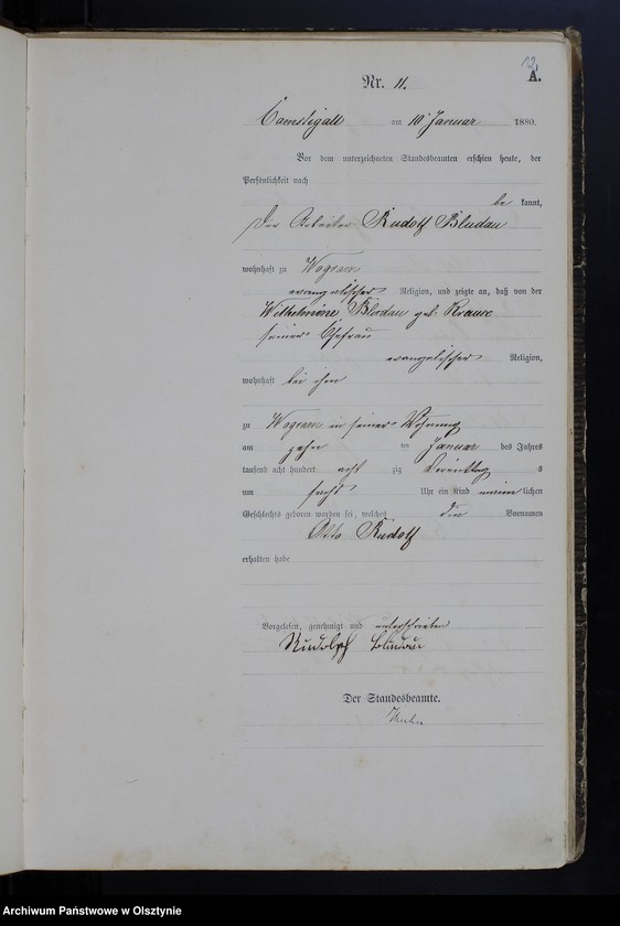 image.from.unit.number "Geburts-Haupt-Register Tom I,Nr 1 - 150"