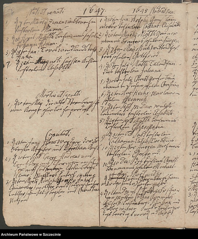 image.from.collection.number "Księga urodzonych, ochrzczonych, poślubionych i zmarłych z parafii Jasienica (Jasenitz) z lat 1641-1776111"