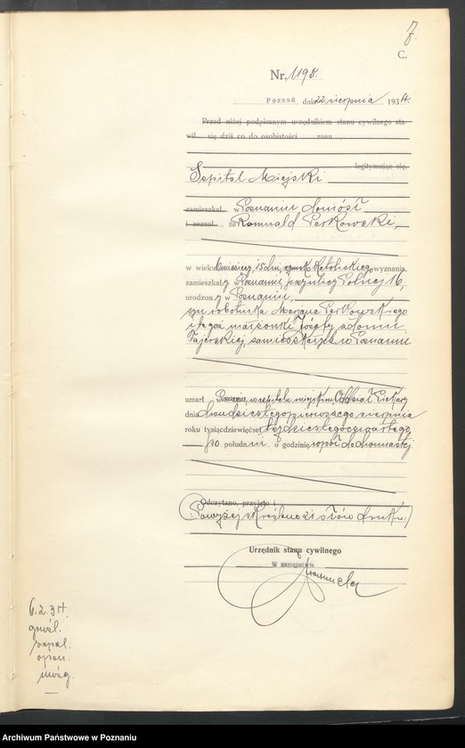 Obraz 9 z jednostki "Księga miejscowa zgonów tom III [Rejestr główny zgonów]"