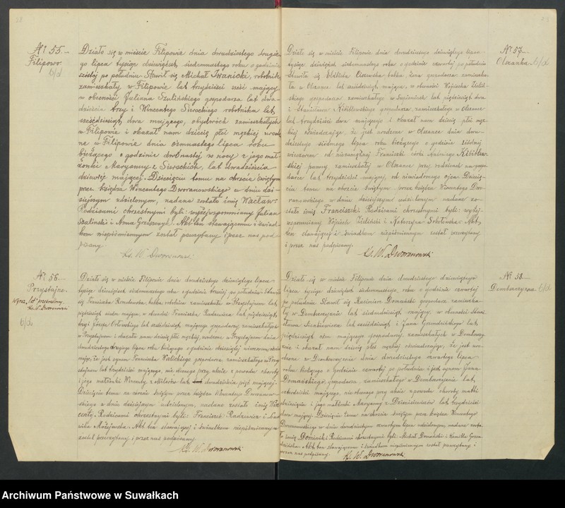 Obraz 17 z jednostki "[Księga akt urodzeń, małżeństw i zgonów parafii rzymskokatolickiej w Filipowie z 1917 roku]"