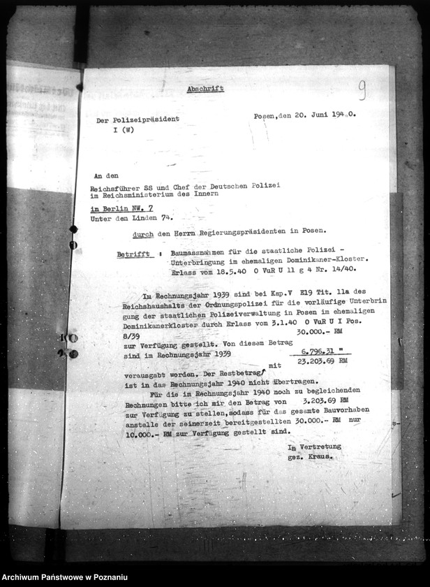 Obraz 13 z jednostki "Polizeidienststelle Dominikanerkloster, Posen"