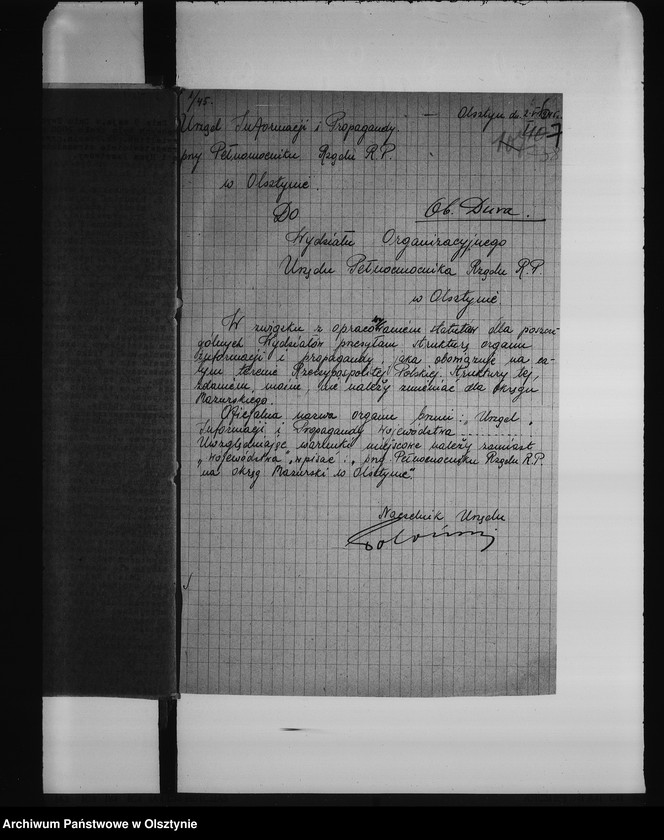 image.from.unit.number "Sprawozdania poszczególnych Wydziałów Urzędu Pełnomocnika. VI"