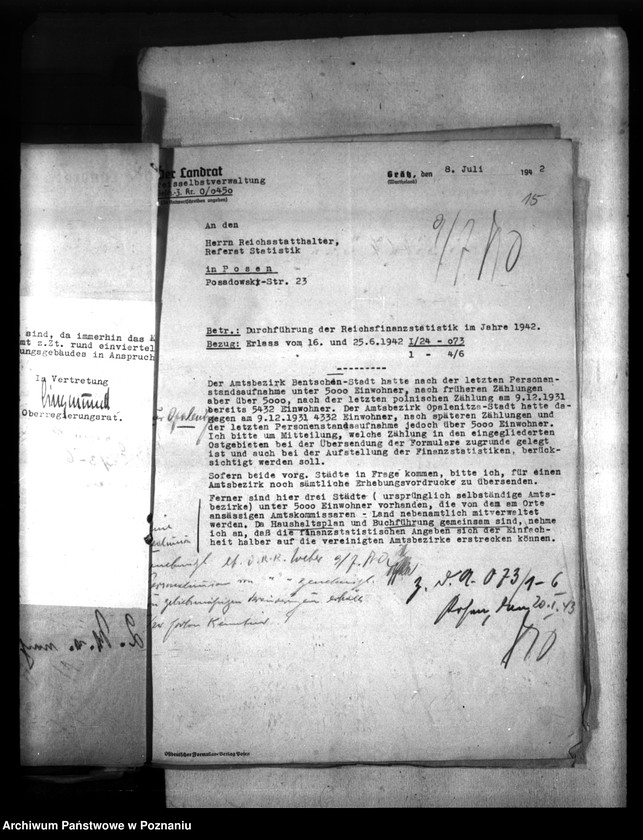 Obraz 19 z jednostki "Finanzstatistik (korespondencja)"