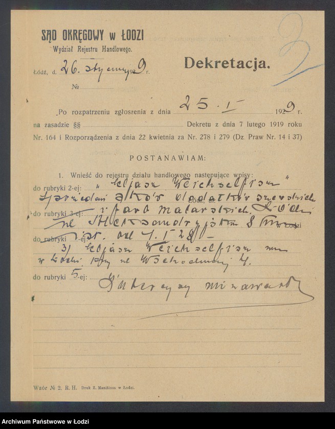 Obraz 5 z jednostki "Eljasz Weichsefisz- sprzedaż skór, dodatków szewskich i farb malarskich"