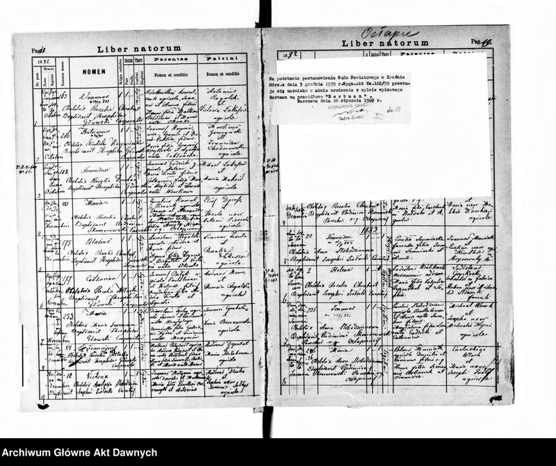 image.from.unit.number "Parafia: Grzymałów. Dekanat: Skałat. Księga metrykalna urodzeń dla wsi Ostapie*."