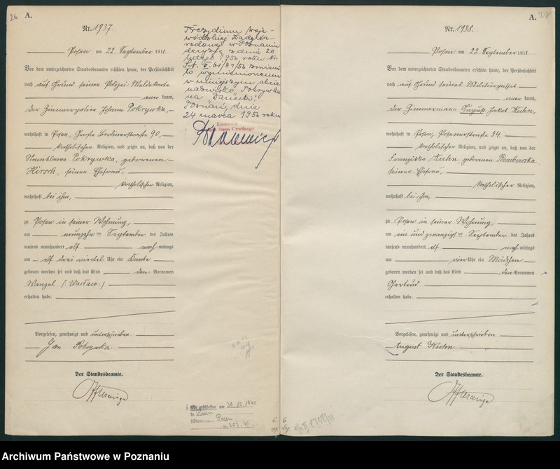 Obraz 16 z jednostki "Księga miejscowa urodzeń tom V [Rejestr główny urodzeń]"