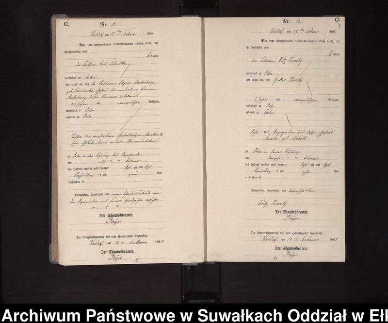 image.from.unit.number "Sterbe-Neben-Register des Königlichen Preussischen Standes-Amtes Orlen Kreis Loetzen"