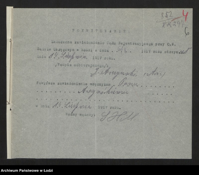 Obraz 8 z jednostki "Gerszon Weinberg i Majer Lipszyc- handel towarów manufakturowych"