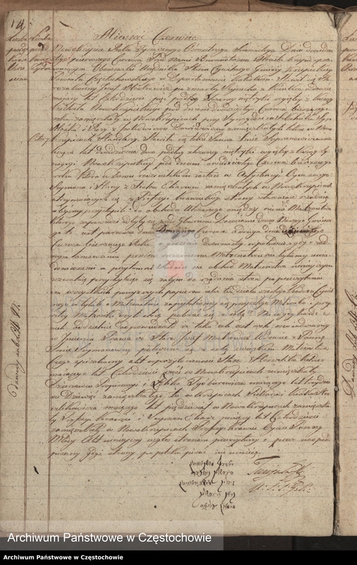 image.from.unit.number "Księga [akt] małżeństw gminy Krzepickiej na rok 1816"