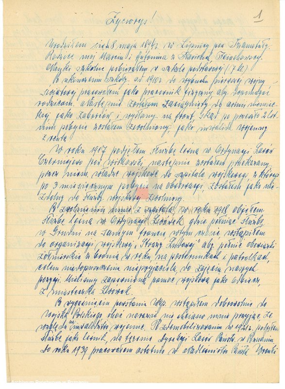 Obraz 10 z jednostki "Życiorysy powstańców wielkopolskich: I."