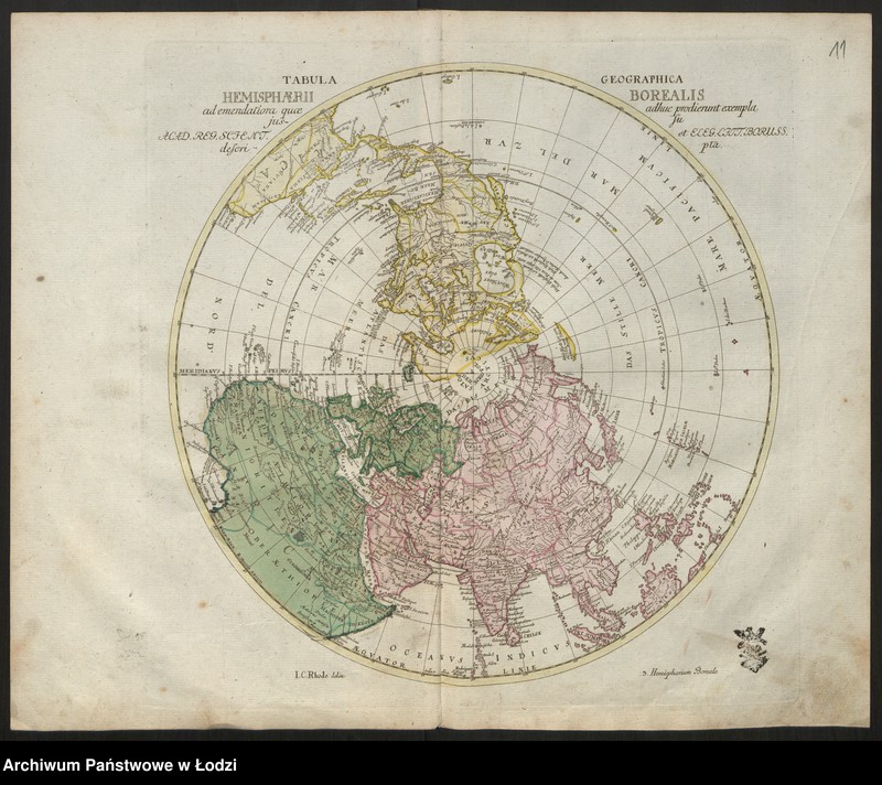 Obraz 13 z jednostki "Geographischer Atlas besteherd in 44 Land-Karten worauf alle Theile des Erd-Grenses vorgestellet werben. Auf Befehl der Königlischen Academie der Wissenschaften, Berlin 1750"
