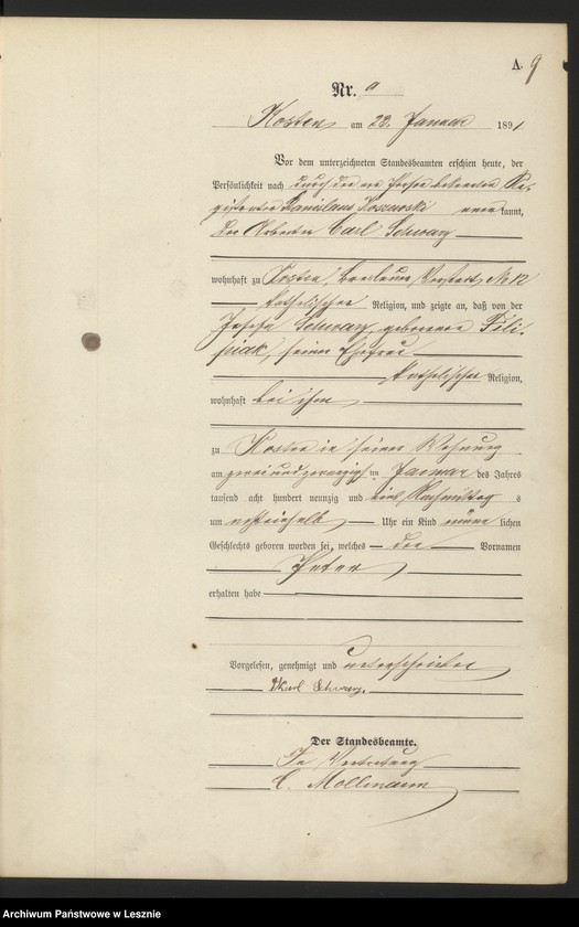 Obraz 12 z jednostki "[Księga urodzeń - miasto]"