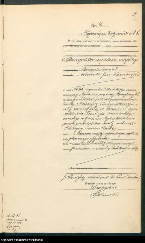 Obraz 11 z jednostki "Księga miejscowa zgonów tom I [Rejestr główny zgonów]"