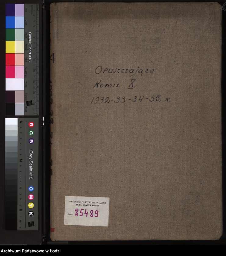 Obraz 2 z jednostki "Księga kontroli ruchu ludności (rejestr osób opuszczających gminę) Łódź, komisariat X, nr 1-624, nr 1-1443, nr 1-1453, 1-592"