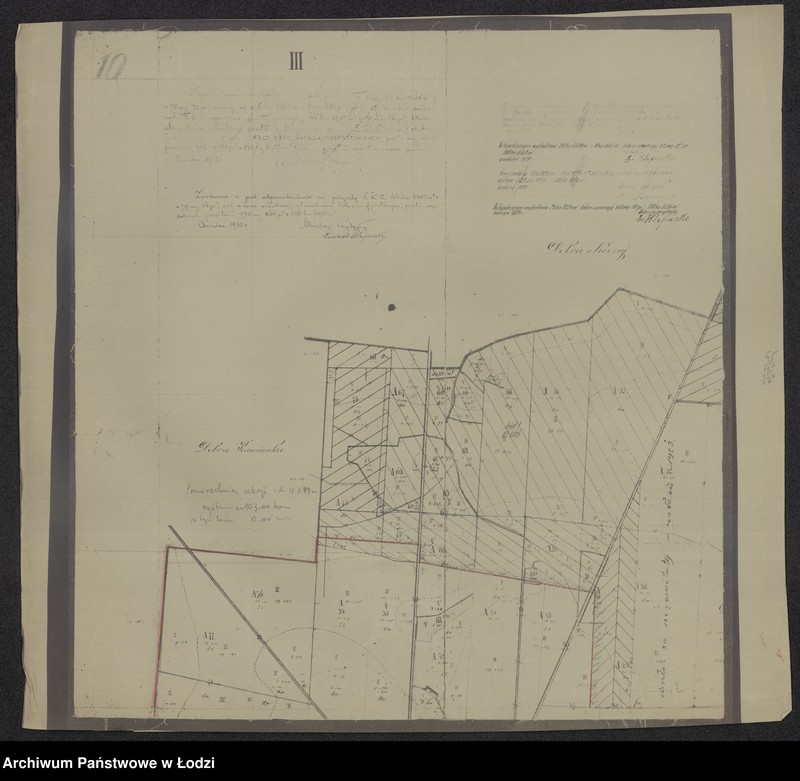 Obraz 3 z jednostki "Odrys pomiaru dóbr Niechmierów ... w powiecie sieradzkim położonych"