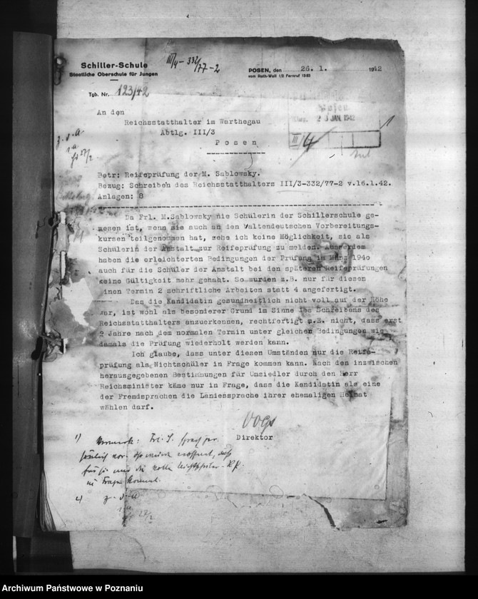 Obraz 5 z jednostki "Reifeprüfungen"