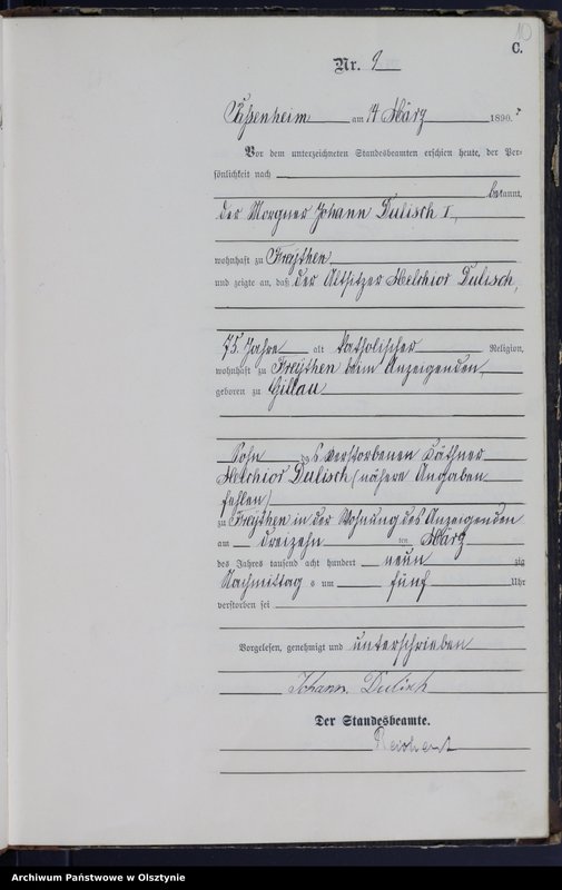 image.from.unit.number "Sterbe-Haupt-Register Nr 1 - 69"