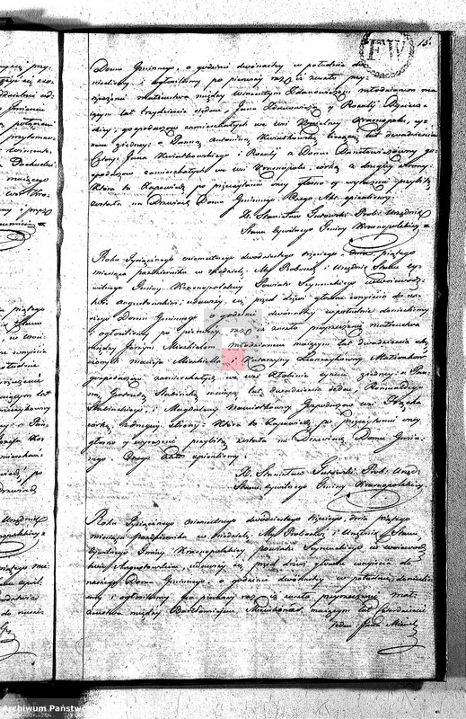 image.from.unit.number "Akta Zaślubionych Gminy Krasnopolskiey R-ku 1823. Powiat Seyneński. Województwo Augstowskie."