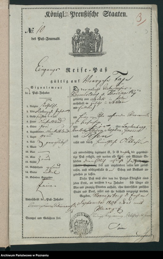 Obraz 6 z jednostki "A. betr. den polnischen Überläufer Przemysław von Tchorzewski"