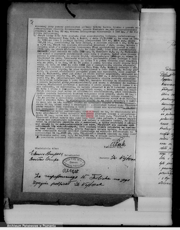 Obraz 11 z jednostki "Sprawy zmiany rodzaju użytkowania gruntów leśnych majątku Dębe w powiecie kaliskim"