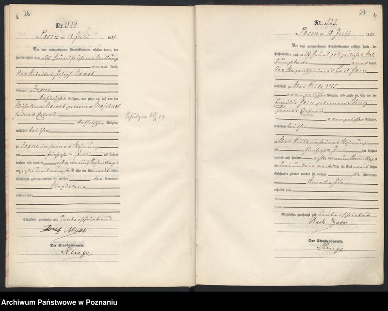 Obraz 17 z jednostki "Księga urodzeń t. II"